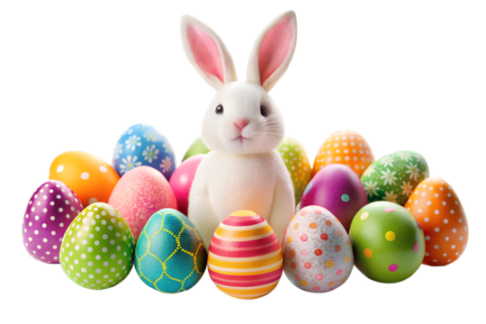 Easter Eggs and Bunny Clipart Elements