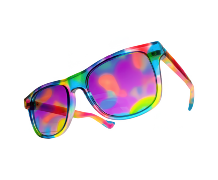 Colorful Retro Festival Sunglasses with Funky Design