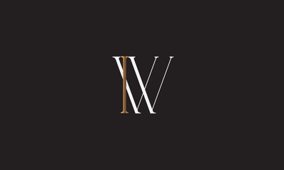 IW, WI, W, I Abstract Letters Logo Monogram	