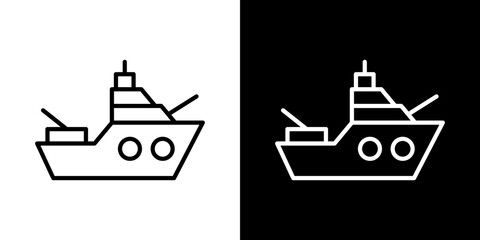 Fototapeta premium Warship icon vector, illustration logo template in trendy style