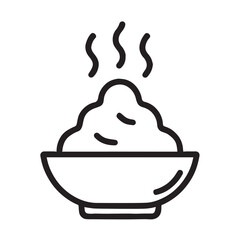 Steaming Bowl of food: A simple yet appetizing illustration of a bowl of warm food, exuding inviting steam, perfect for culinary or food-related designs.