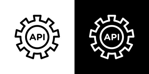 API icon vector, illustration logo template in trendy style