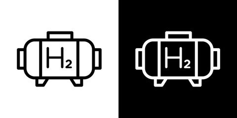 Hydrogen gas tank icon vector, illustration logo template in trendy style