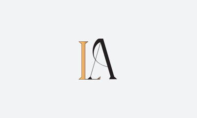 LA, AL , A , L , Abstract Letters Logo Monogram	