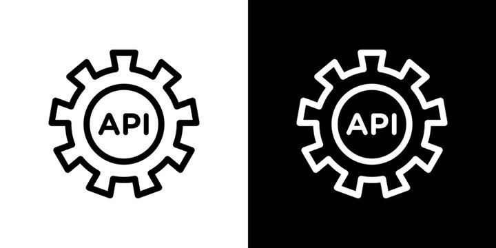 API icon vector, illustration logo template in trendy style
