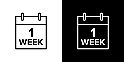 Calendar week icon vector, illustration logo template in trendy style