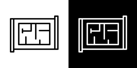 Floor plan icon vector, illustration logo template in trendy style © Pop