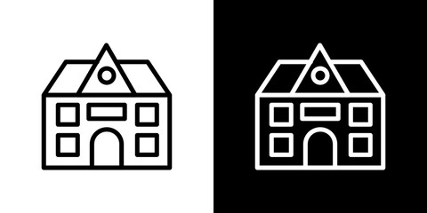 school icon vector, illustration logo template in trendy style