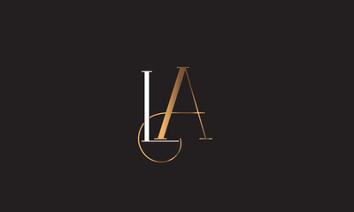 LA, AL , A , L , Abstract Letters Logo Monogram	