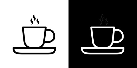 Obraz premium Coffee icon vector, illustration logo template in trendy style