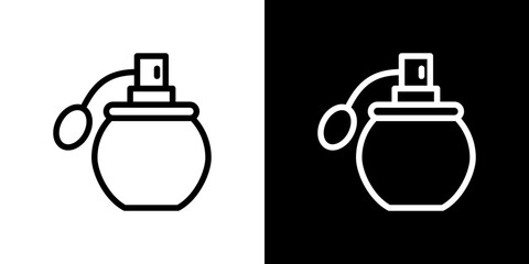 Obraz premium Perfume bottle icon vector, illustration logo template in trendy style