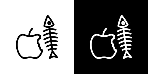 Organic waste icon vector, illustration logo template in trendy style