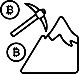 Bitcoin Market Trend Vector Icon Stock Illustration