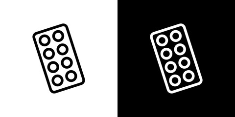 Blister drug pack icon vector, illustration logo template in trendy style