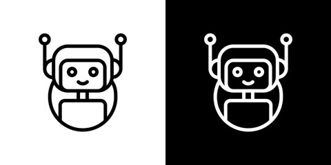 Robot icon vector, illustration logo template in trendy style