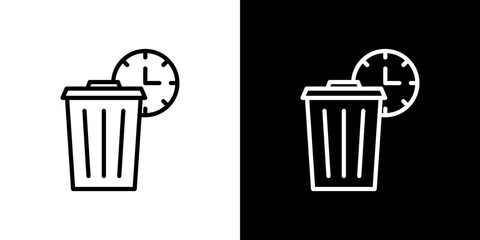 Time waste icon vector, illustration logo template in trendy style