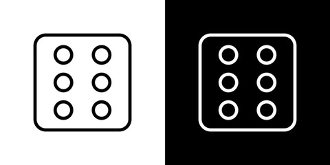 Dice six icon vector, illustration logo template in trendy style