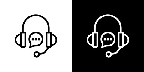 Customer support icon vector, illustration logo template in trendy style