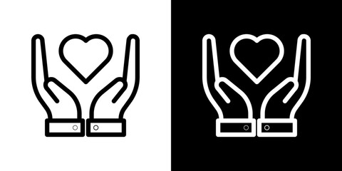 Philanthropy icon vector, illustration logo template in trendy style