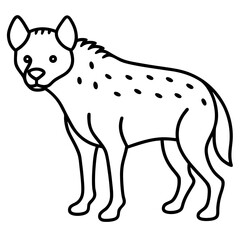 Sleek Hyena Outline Illustration
