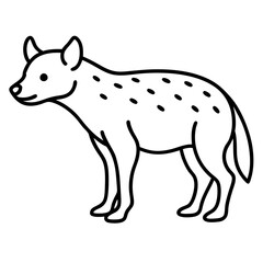 Sleek Hyena Outline Illustration