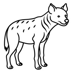 Sleek Hyena Outline Illustration