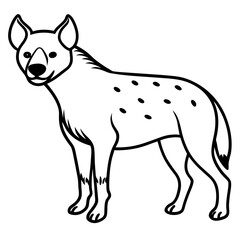 Sleek Hyena Outline Illustration