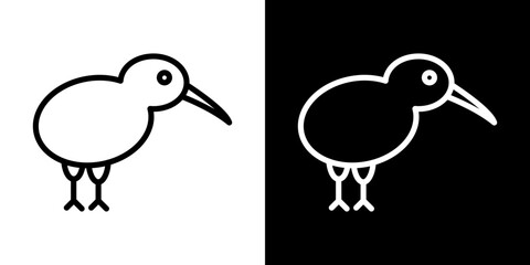 Kiwi bird icon vector, illustration logo template in trendy style