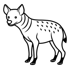 Sleek Hyena Outline Illustration