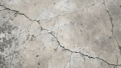 Fototapeta premium Cracked Concrete Floor with Pebbles
