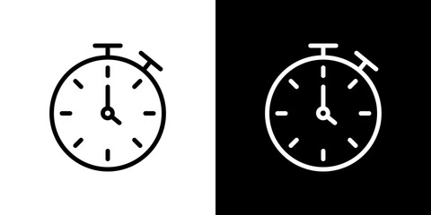 Timer icon vector, illustration logo template in trendy style