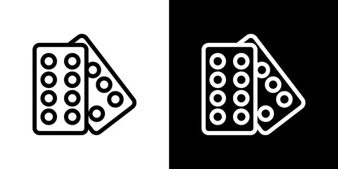 Pill blister pack icon vector, illustration logo template in trendy style