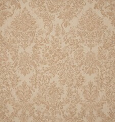 Elegant beige damask fabric with intricate floral patterns , pattern, graphic