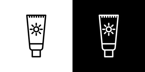 Sunscreen icon vector, illustration logo template in trendy style