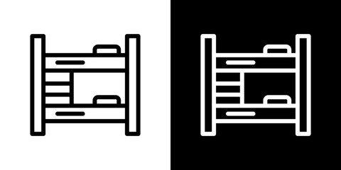 Bunk bed icon vector, illustration logo template in trendy style