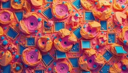 Fototapeta premium Geometric shapes, repeating pattern, minimalist, geometric, seamless