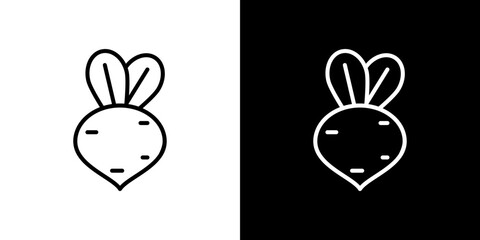 Radish icon vector, illustration logo template in trendy style