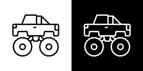 Monster truck icon vector, illustration logo template in trendy style © Pop
