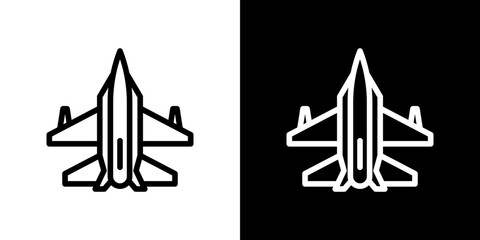 Military aircraft icon vector, illustration logo template in trendy style