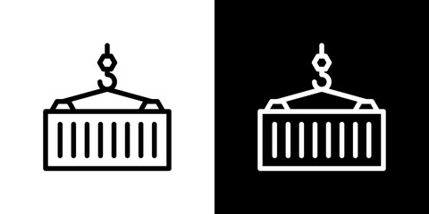Container icon vector, illustration logo template in trendy style