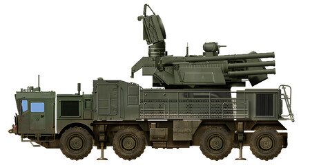 Pantsir-S1 MZKT-7930 (Concept of a self-propelled anti-aircraft missile and gun complex based on the MZKT-7930 8x8 truck)