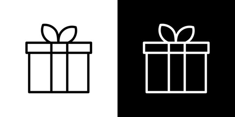 Gift box icon vector, illustration logo template in trendy style