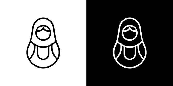 Nesting dolls icon vector, illustration logo template in trendy style