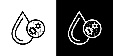 Dirty water drop icon vector, illustration logo template in trendy style