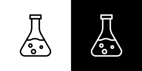 Lab flask icon vector, illustration logo template in trendy style