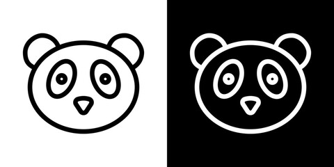 Panda icon vector, illustration logo template in trendy style