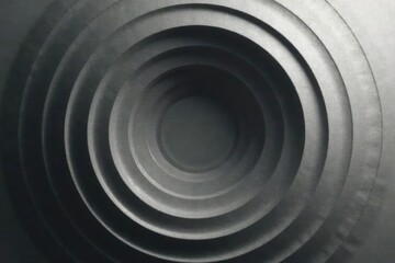 Obraz premium Subtle grayscale gradient forming concentric circles, clean, neutral