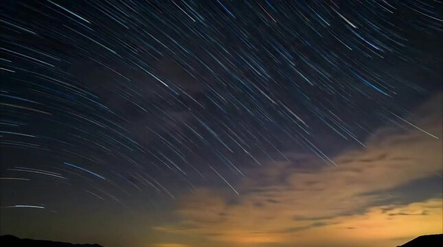 Starlight Trails Across the Night Sky &ndash; Cosmic Time-Lapse