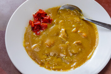 カレー、カレールー、具、福神漬