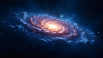 an awe-inspiring image of a spiral galaxy, filled with radiant energy and cosmic beauty